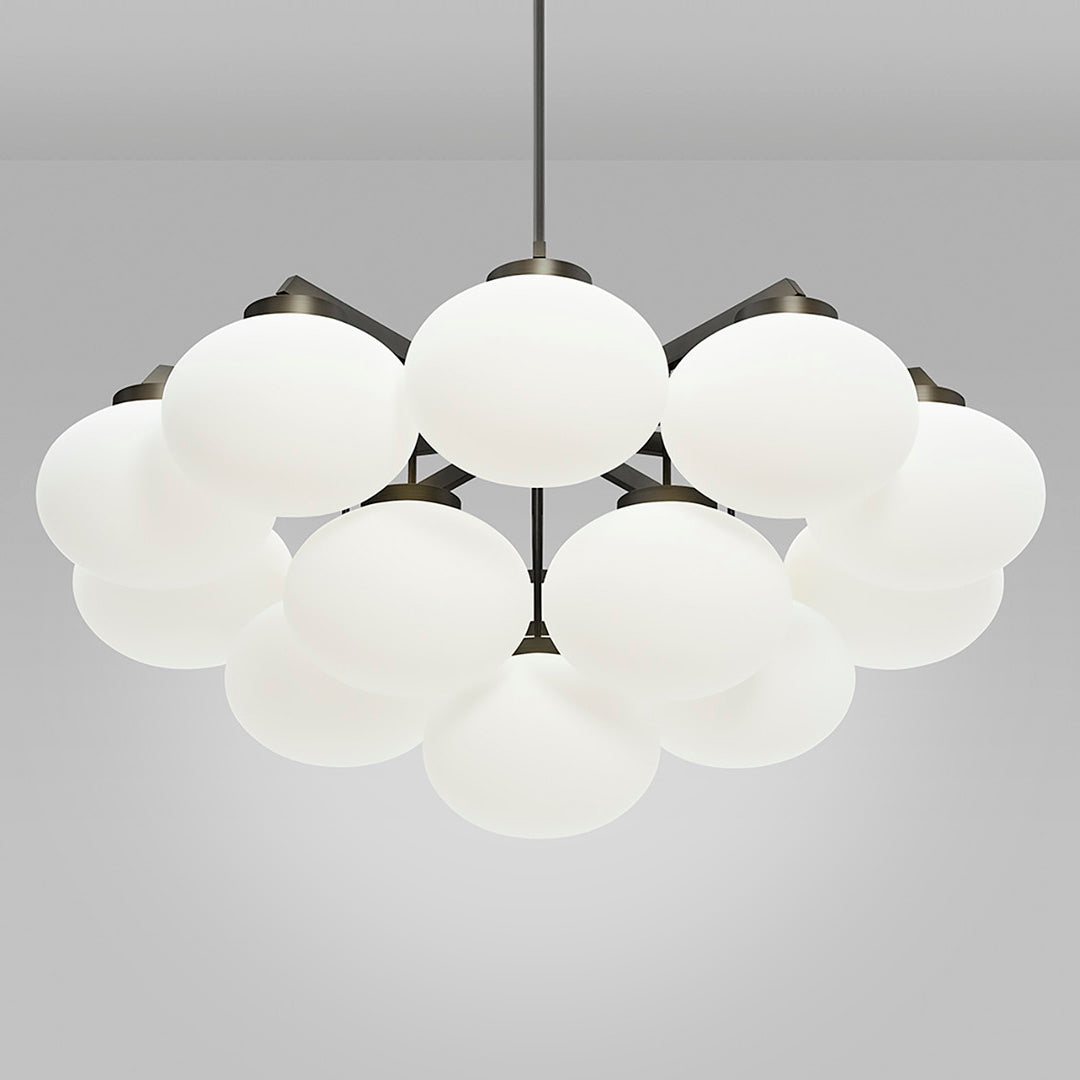 Edge Chandelier Métal Laiton Verre Élégance Premium - Neutralighting