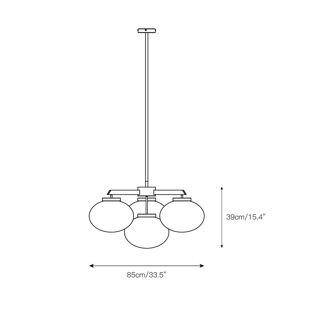 Edge Chandelier Métal Laiton Verre Élégance Premium - Neutralighting