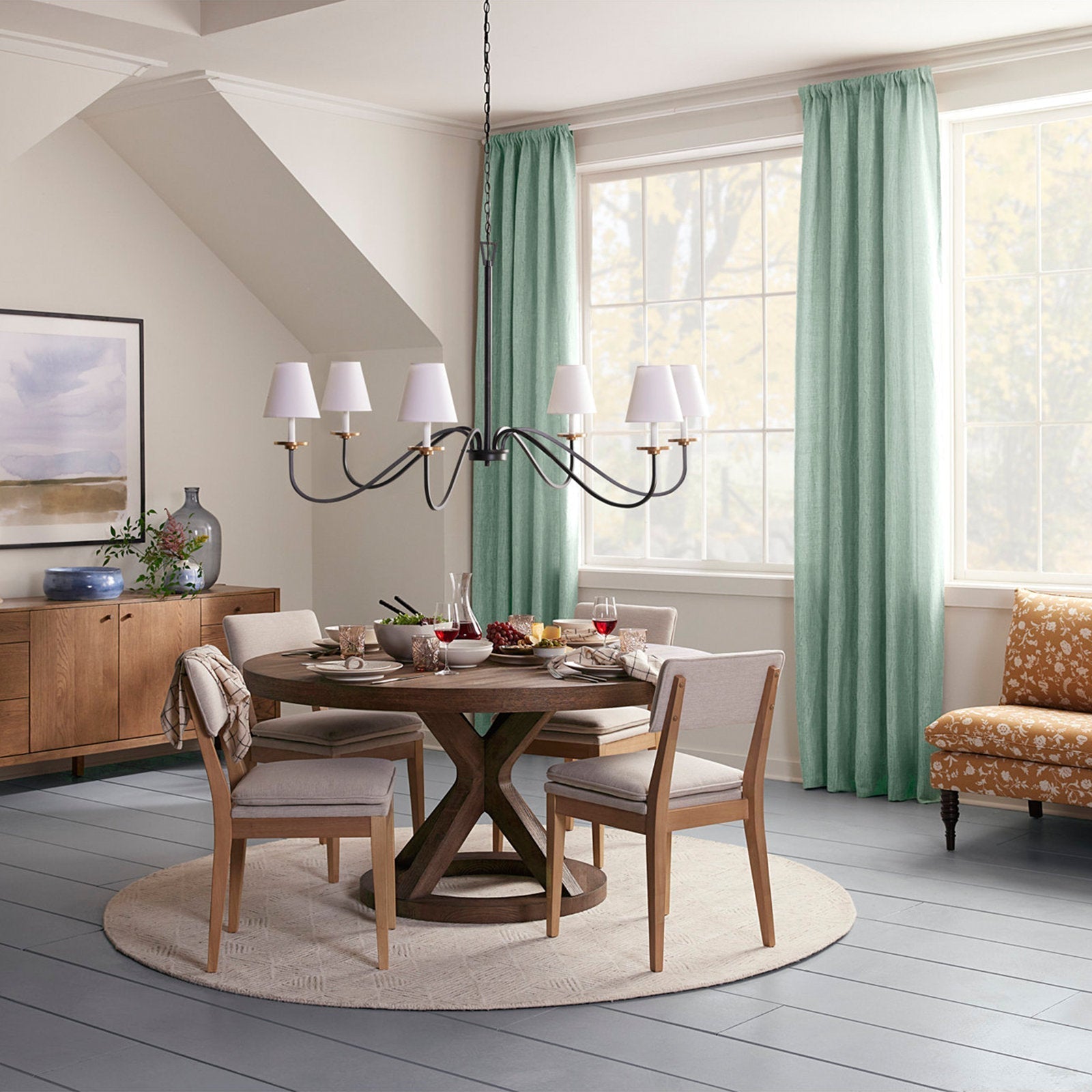 Flux Chandelier Métal Laiton Tissu Industriel Vintage - Neutralighting