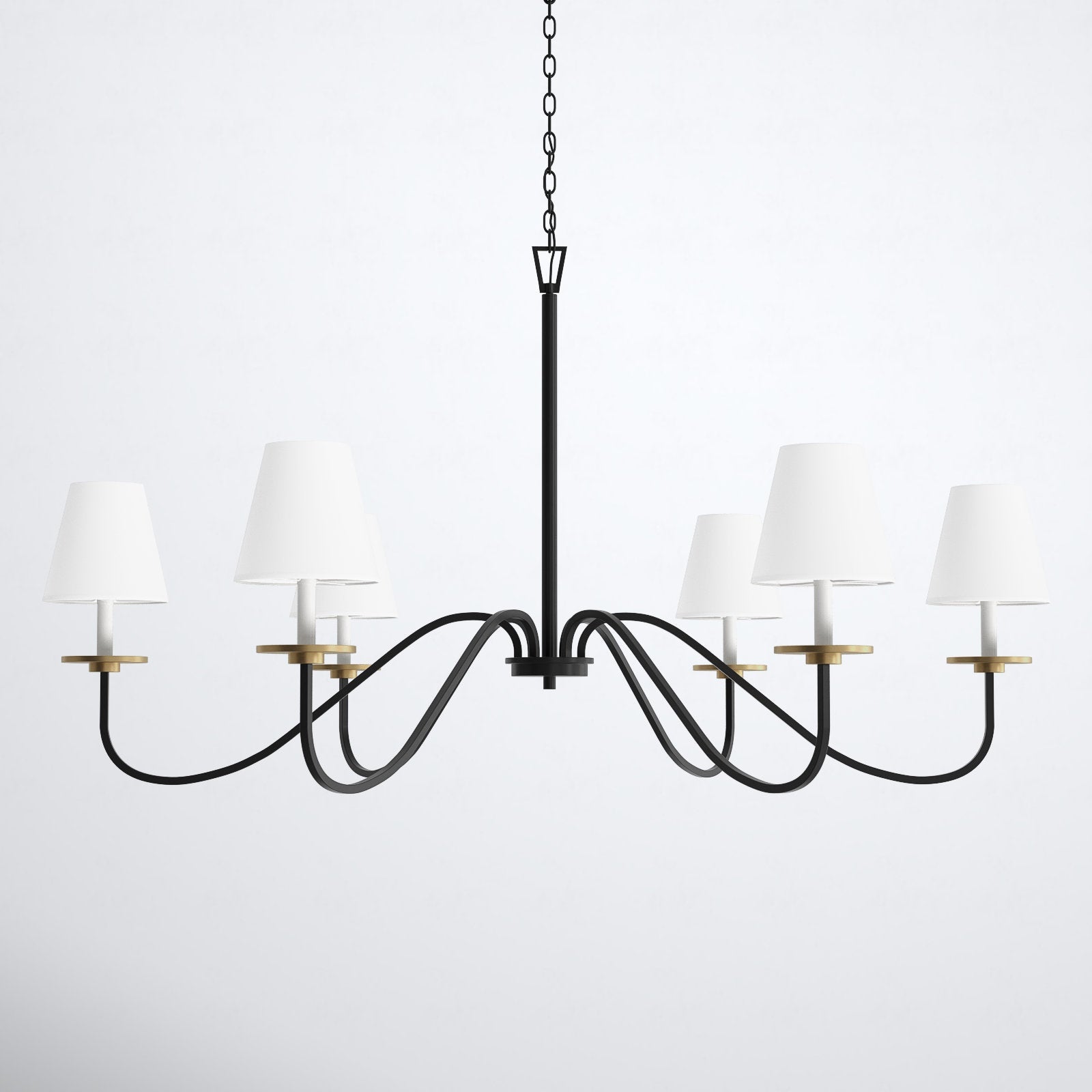 Flux Chandelier Métal Laiton Tissu Industriel Vintage - Neutralighting