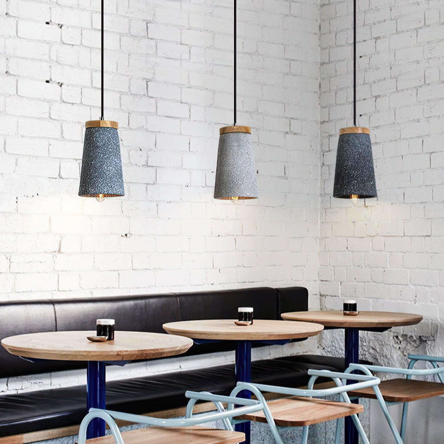 Althere Lustre Suspendu En Bois Et Ciment - Neutralighting