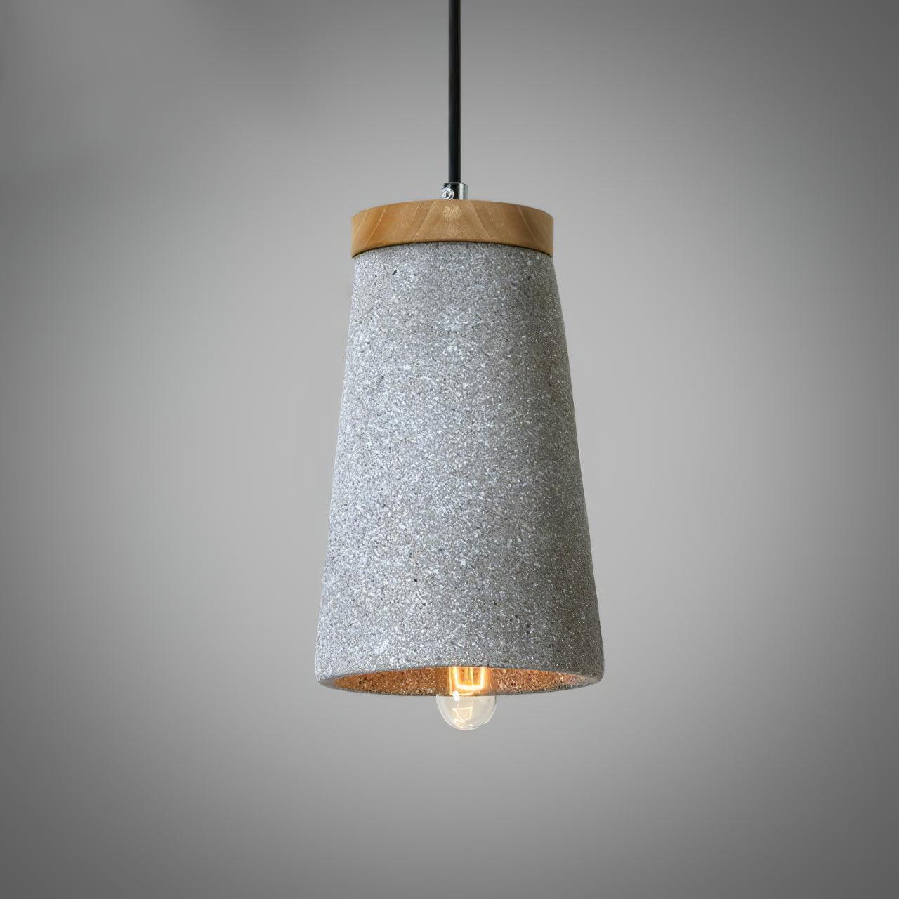 Althere Lustre Suspendu En Bois Et Ciment - Neutralighting