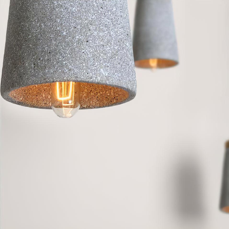 Althere Lustre Suspendu En Bois Et Ciment - Neutralighting