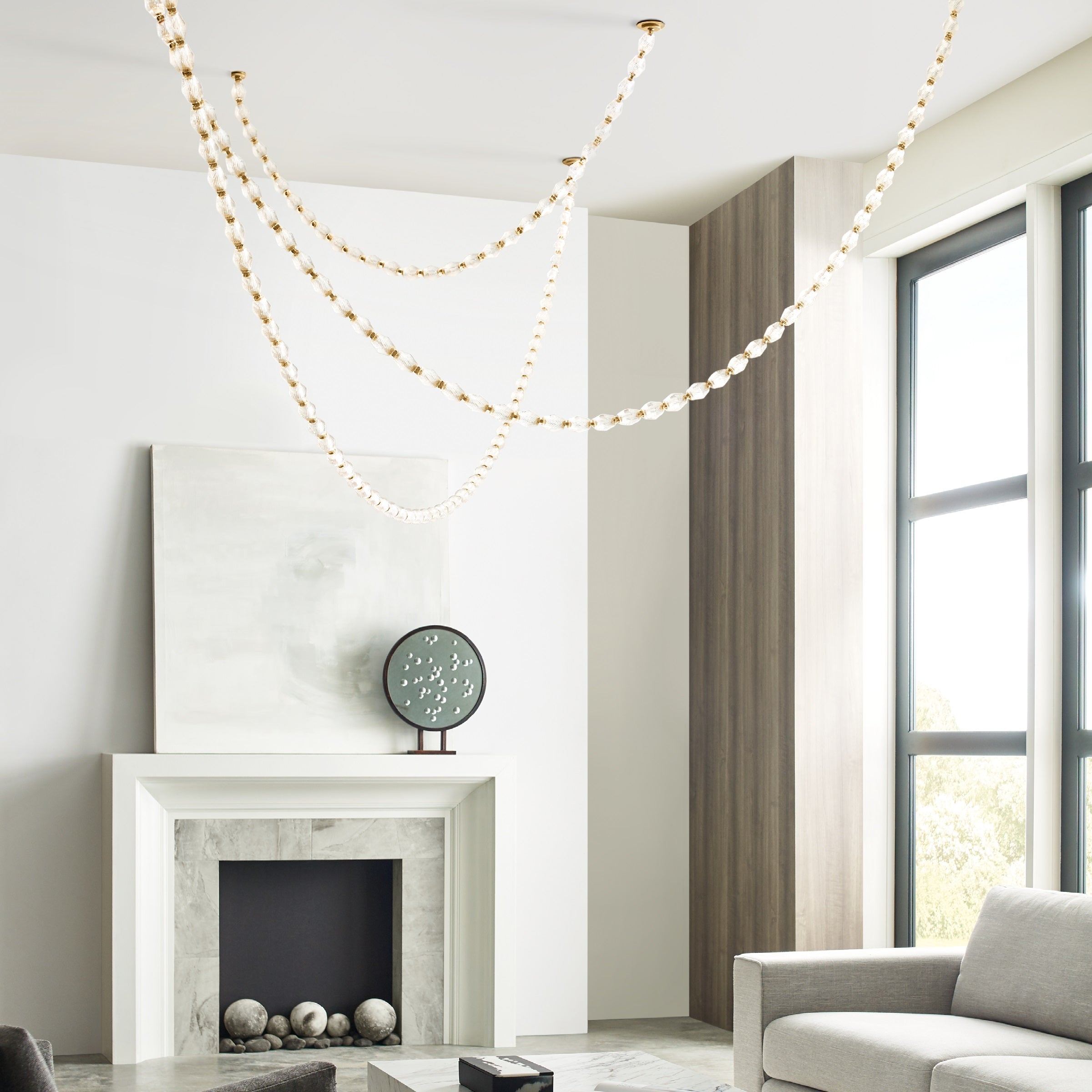 Karma Chandelier Métal Verre Minimaliste Moderne - Neutralighting