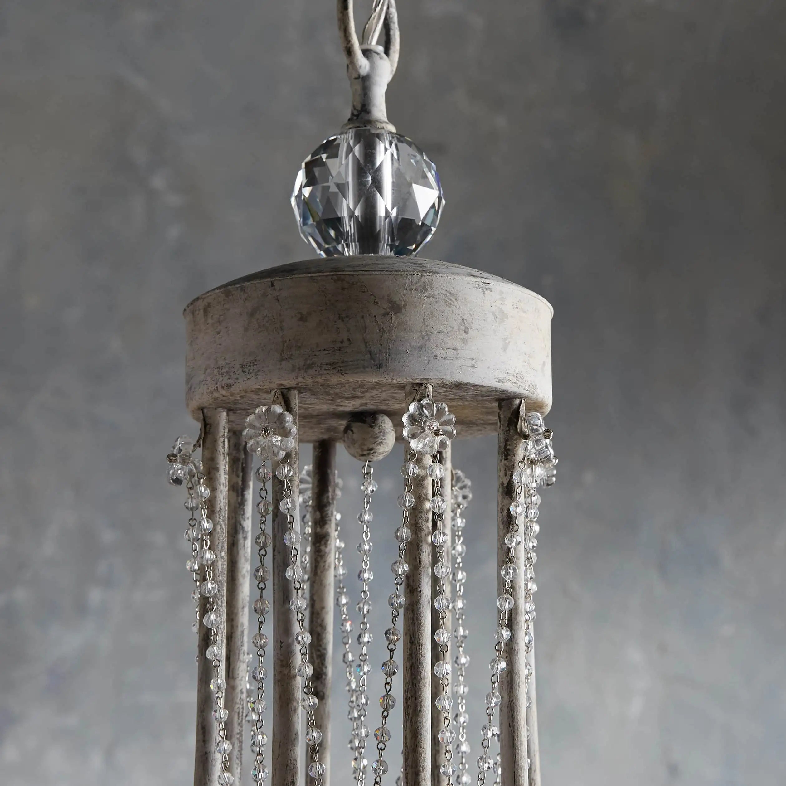 Luster Vintage Industrial Traditional Metal Crystal Chandelier - Lamp Copper