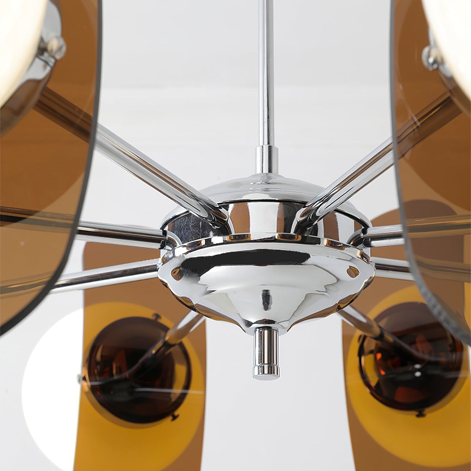 Prism Chandelier Sputnik Créatif En Verre Orange Et Acrylique - Neutralighting