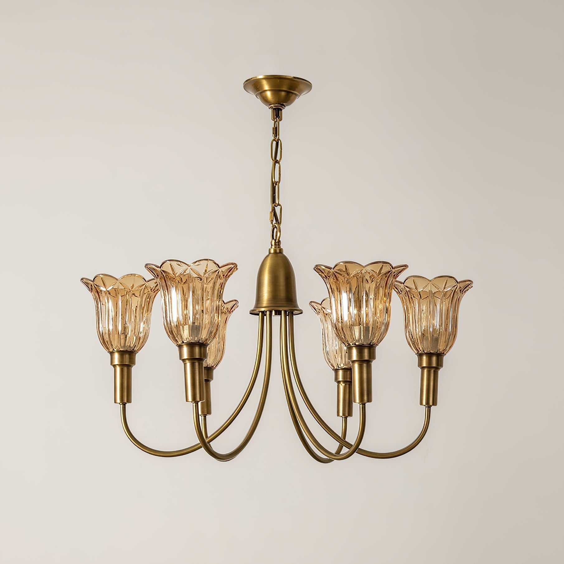 Tempo Chandelier Métal Laiton Art Déco Vintage - Neutralighting