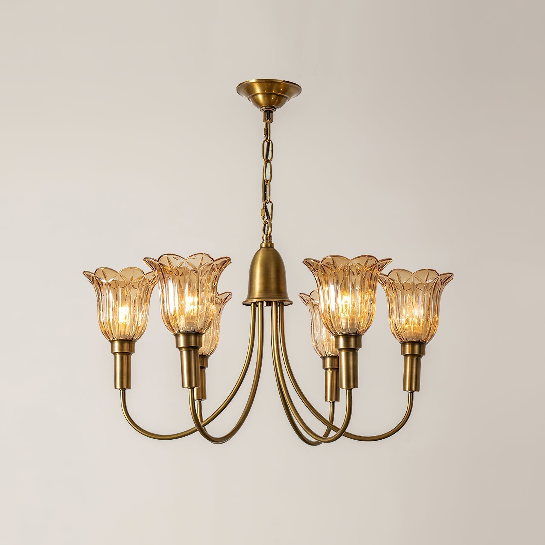 Tempo Chandelier Métal Laiton Art Déco Vintage - Neutralighting
