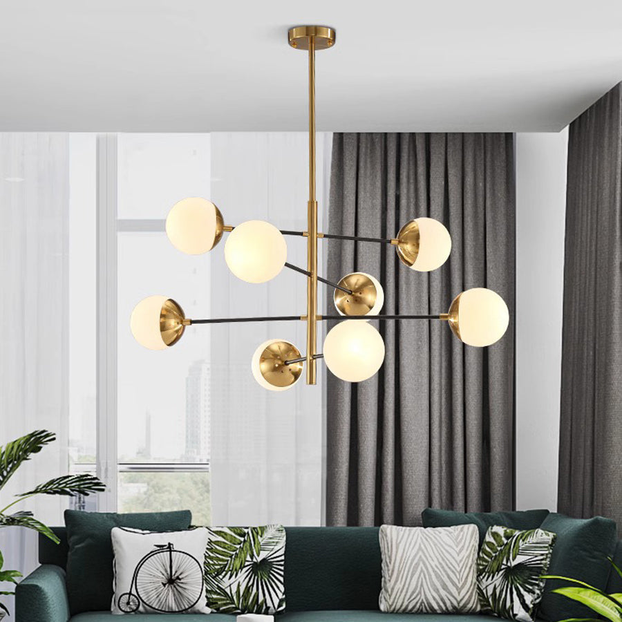 Ultra Chandelier Métal Laiton Verre Minimaliste Moderne - Neutralighting