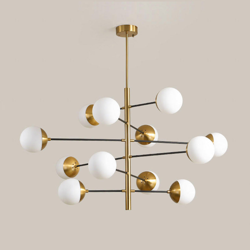 Ultra Chandelier Métal Laiton Verre Minimaliste Moderne - Neutralighting