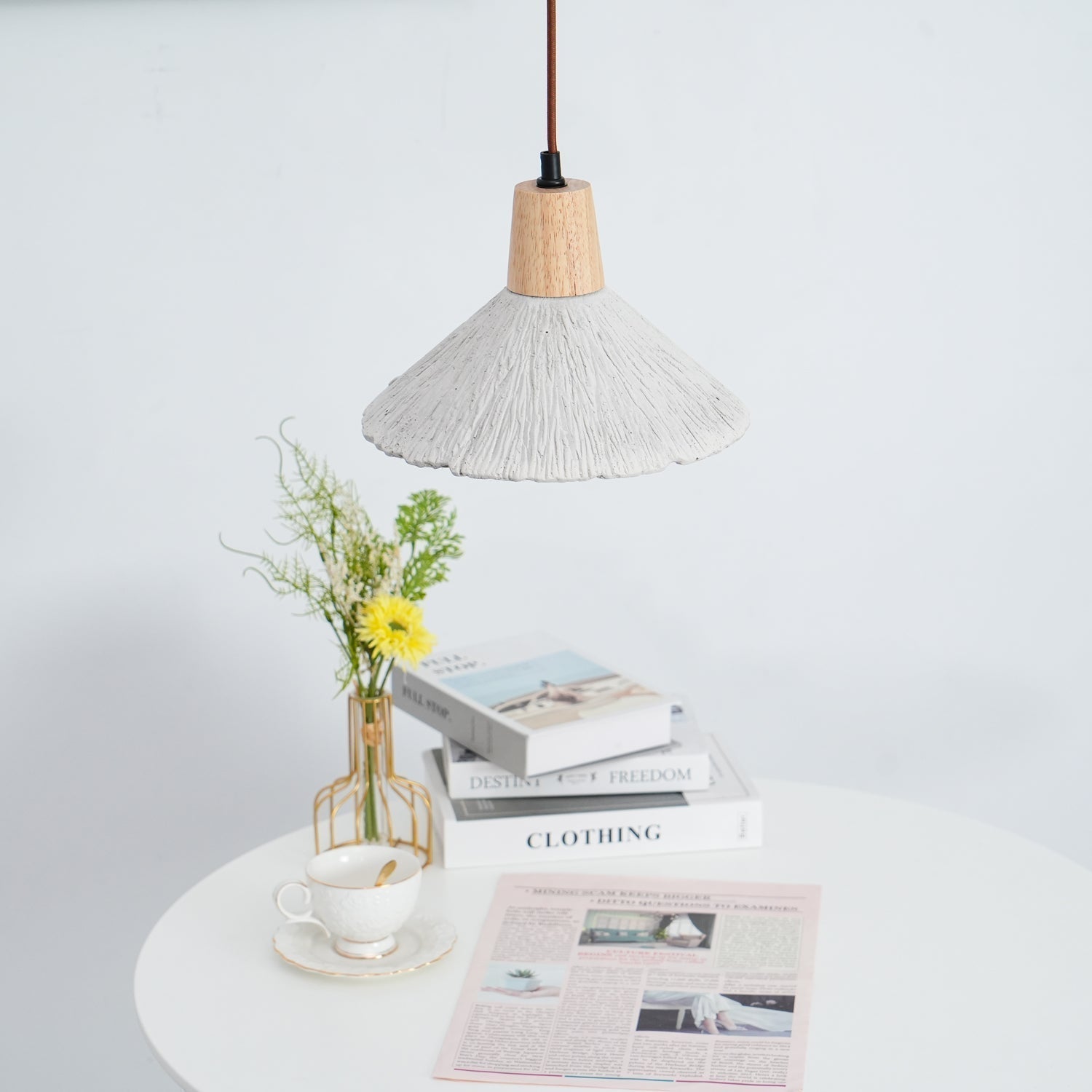 Solara Lampe suspendue en béton plissé - Neutralighting