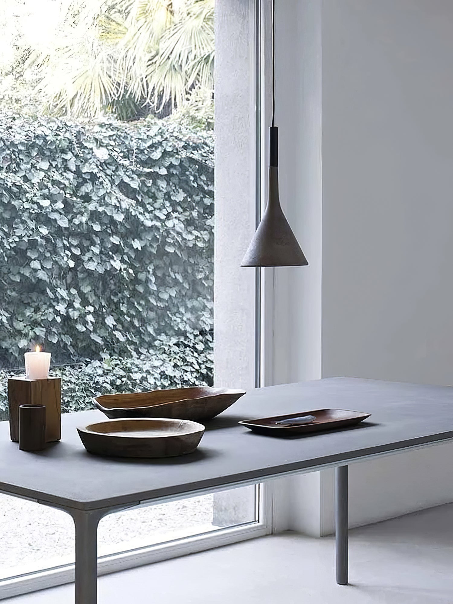 Solara Lampe suspendue conique en béton industrielle - Neutralighting