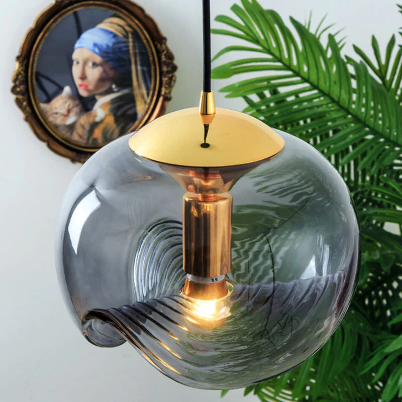 Valentina Design LED Globe Suspension Verre Chambre À Coucher - Neutralighting