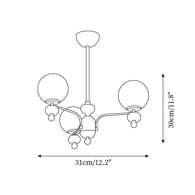 Cora Lustre Nickel Orb Élégant - Neutralighting