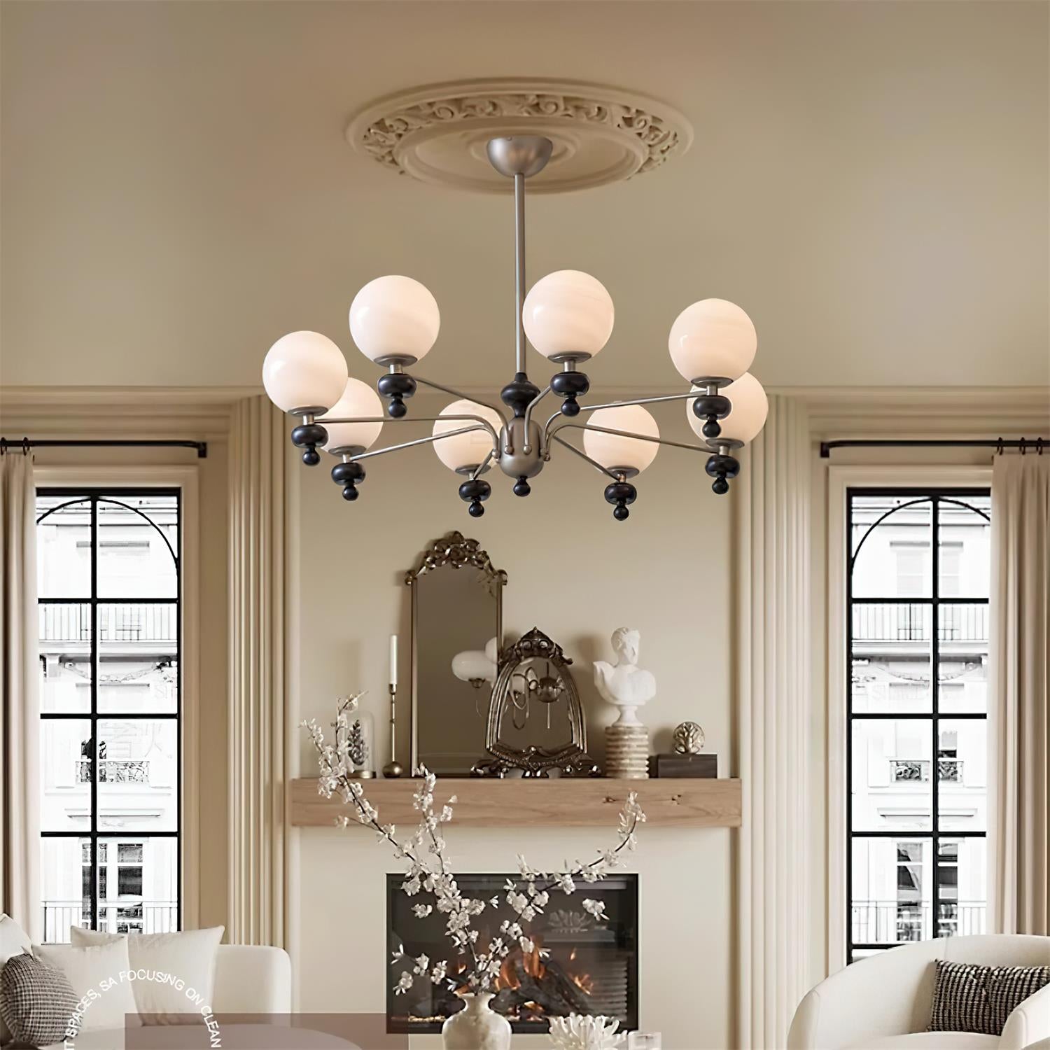 Cora Lustre Nickel Orb Élégant - Neutralighting