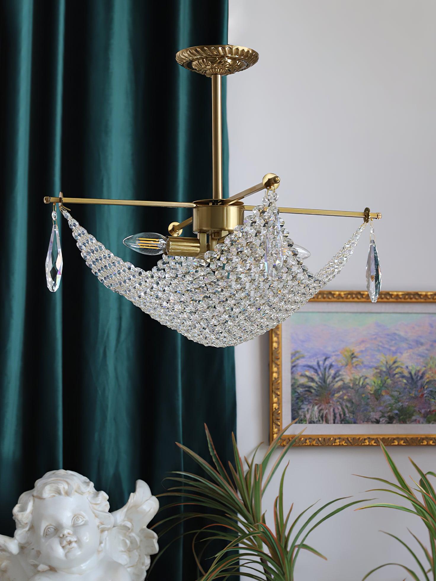 Lustra Chandelier avec Fils de Cristal et Cristal - Neutralighting