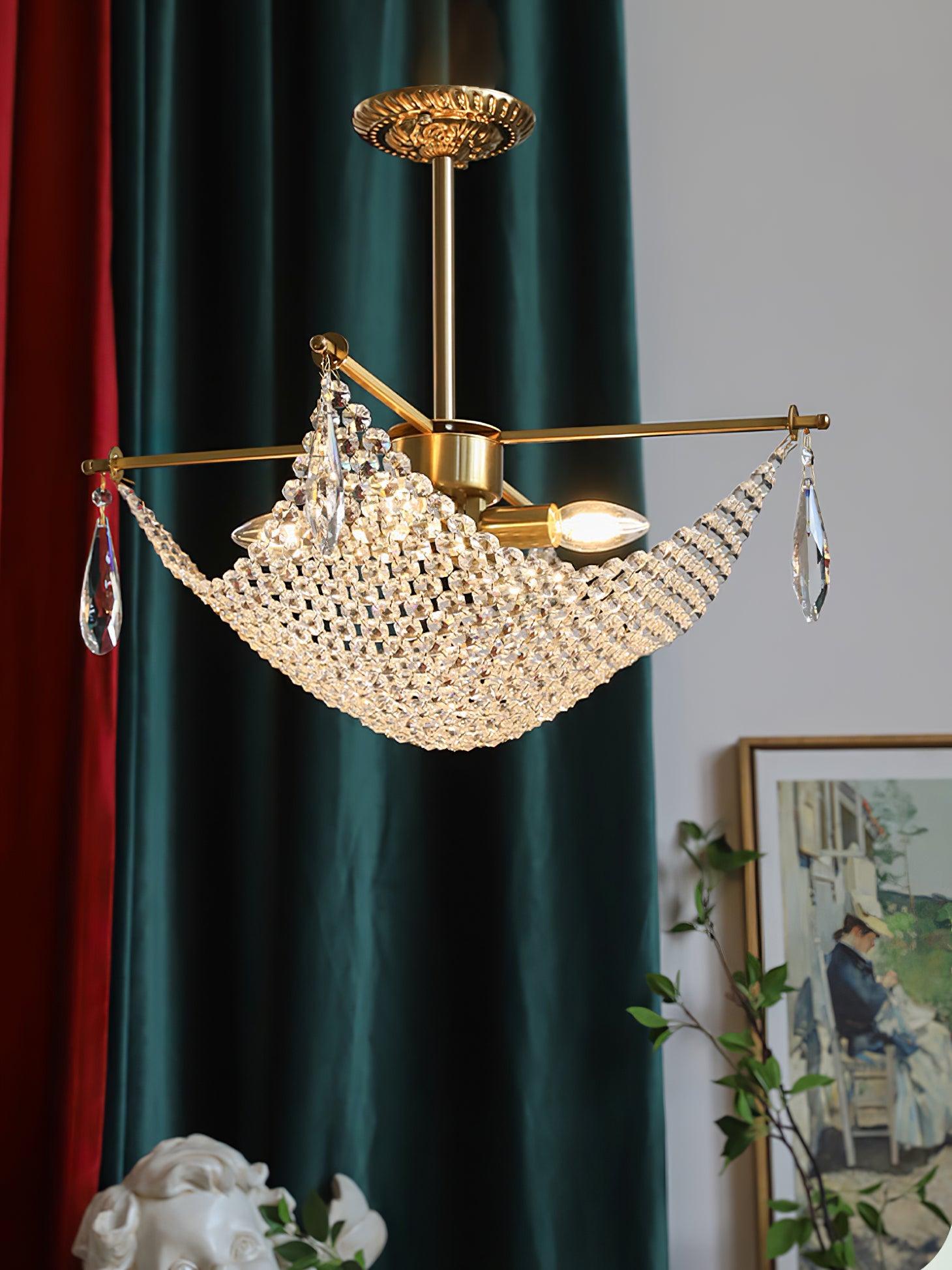 Lustra Chandelier avec Fils de Cristal et Cristal - Neutralighting