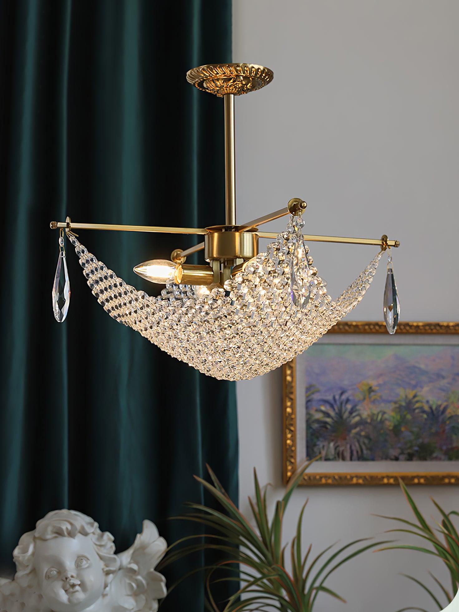 Lustra Chandelier avec Fils de Cristal et Cristal - Neutralighting