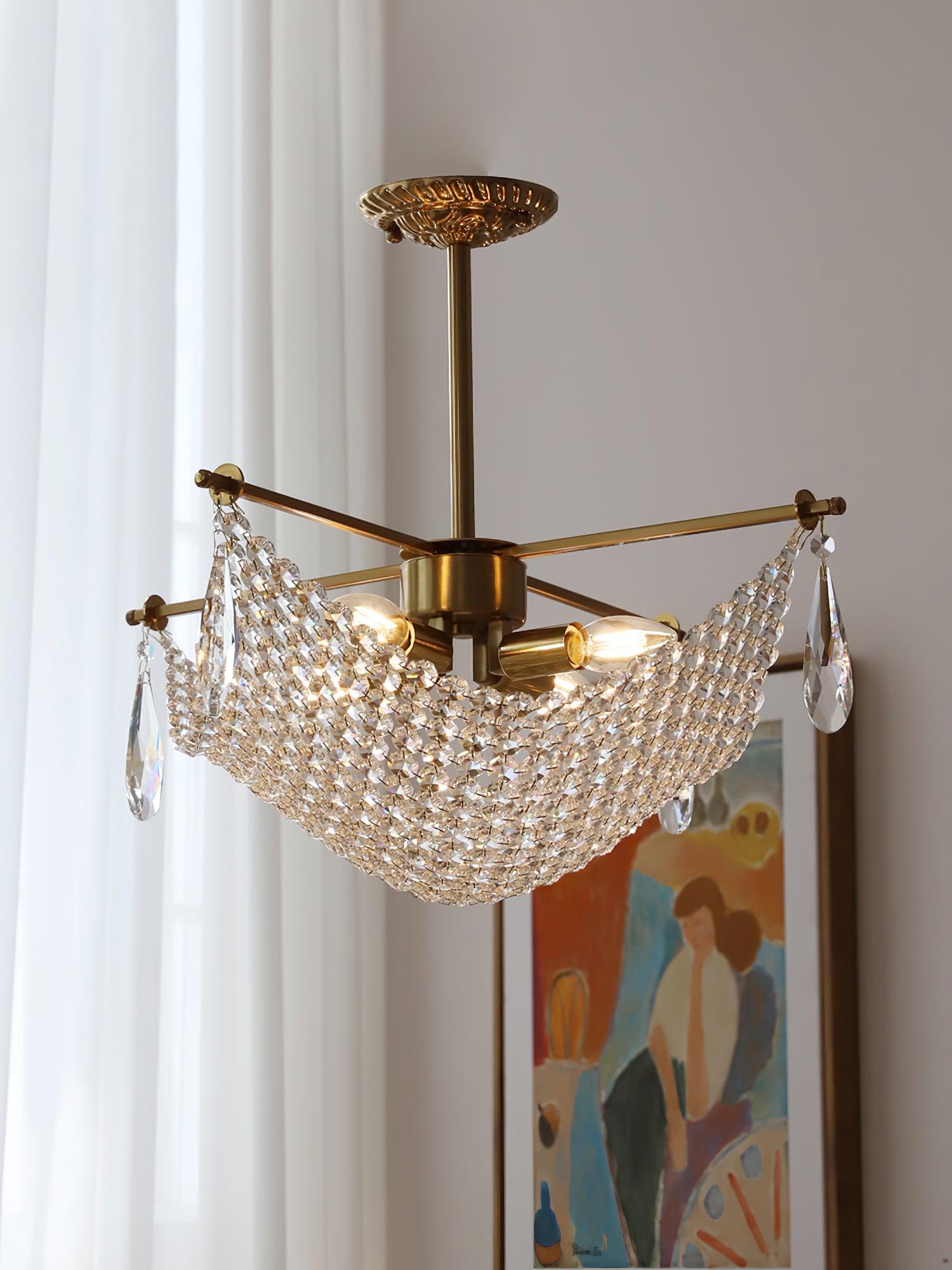 Lustra Chandelier avec Fils de Cristal et Cristal - Neutralighting