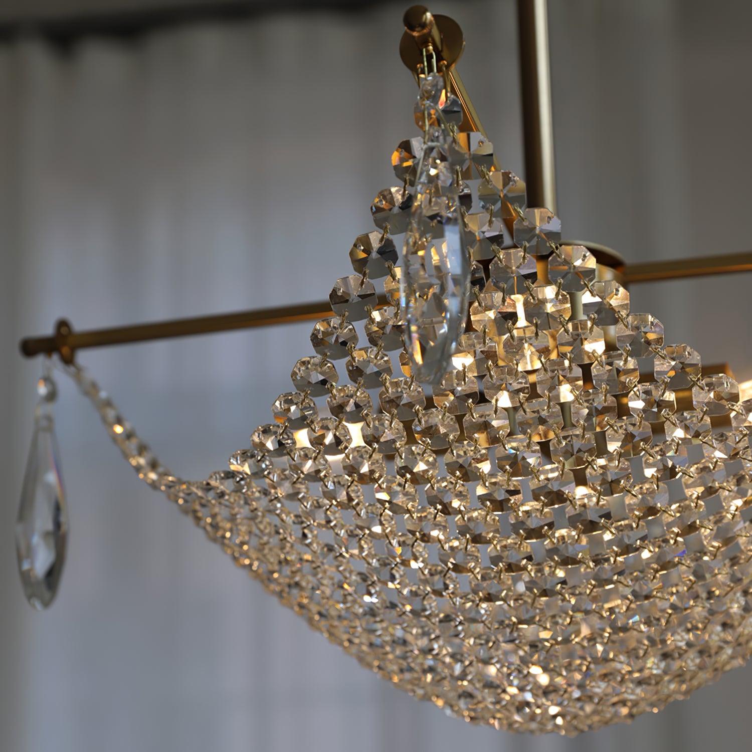 Lustra Chandelier avec Fils de Cristal et Cristal - Neutralighting