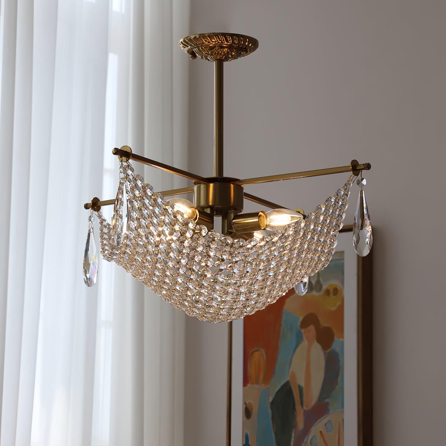 Lustra Chandelier avec Fils de Cristal et Cristal - Neutralighting