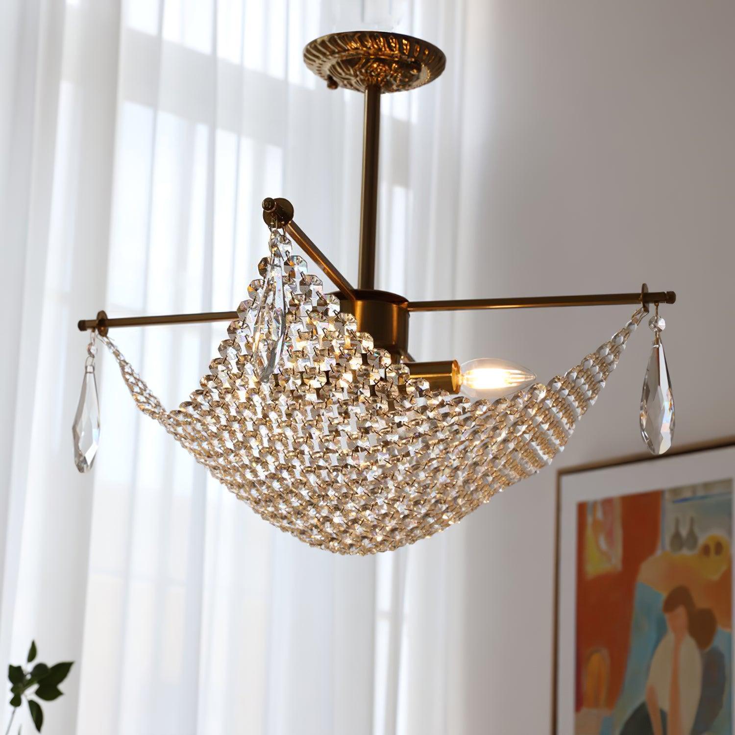 Lustra Chandelier avec Fils de Cristal et Cristal - Neutralighting
