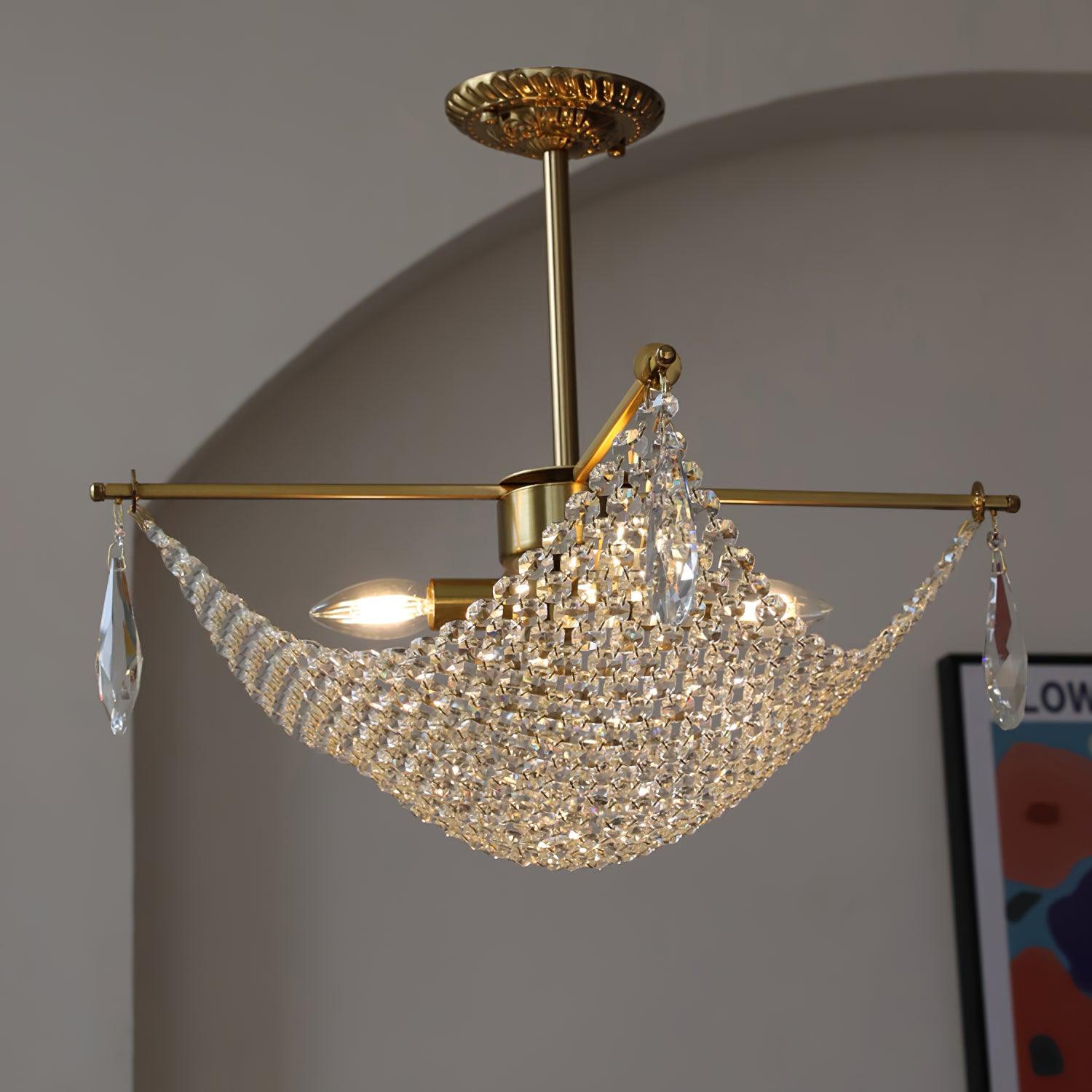 Lustra Chandelier avec Fils de Cristal et Cristal - Neutralighting