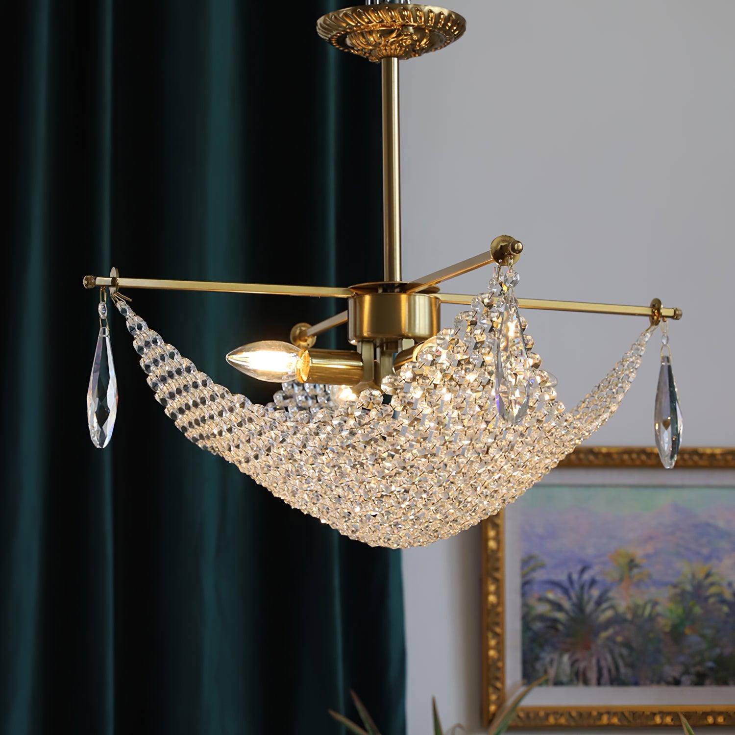 Lustra Chandelier avec Fils de Cristal et Cristal - Neutralighting