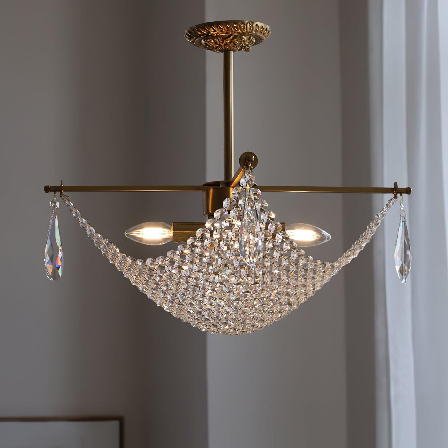 Lustra Chandelier avec Fils de Cristal et Cristal - Neutralighting