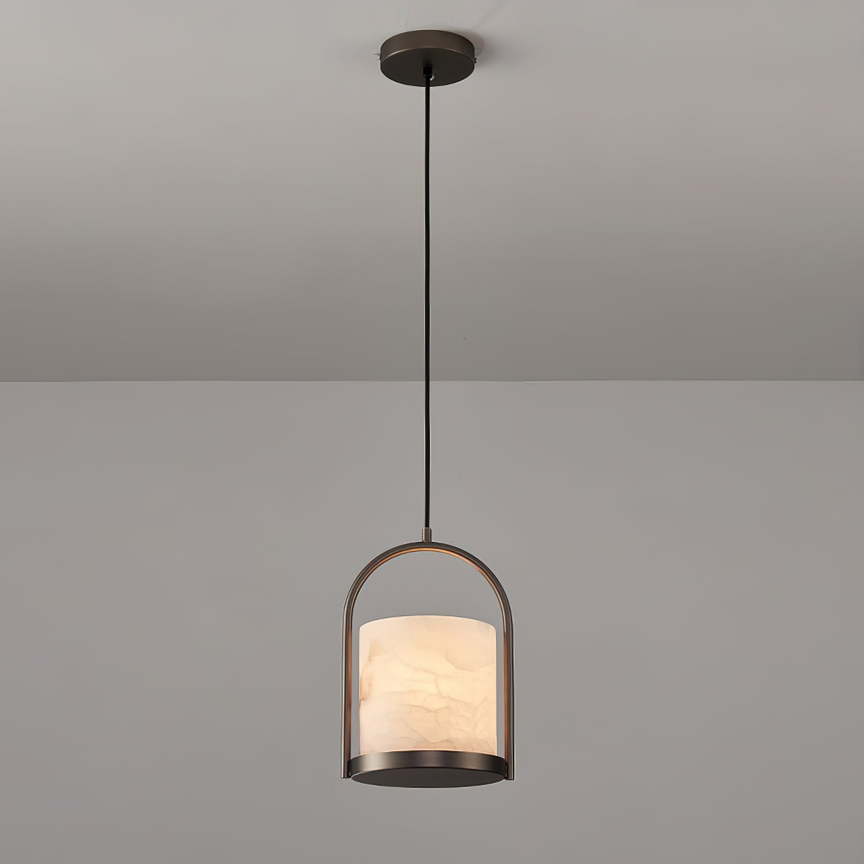 Jewel Lampe Pendante En Métal Laiton Et Albâtre Minimaliste Moderne - Neutralighting