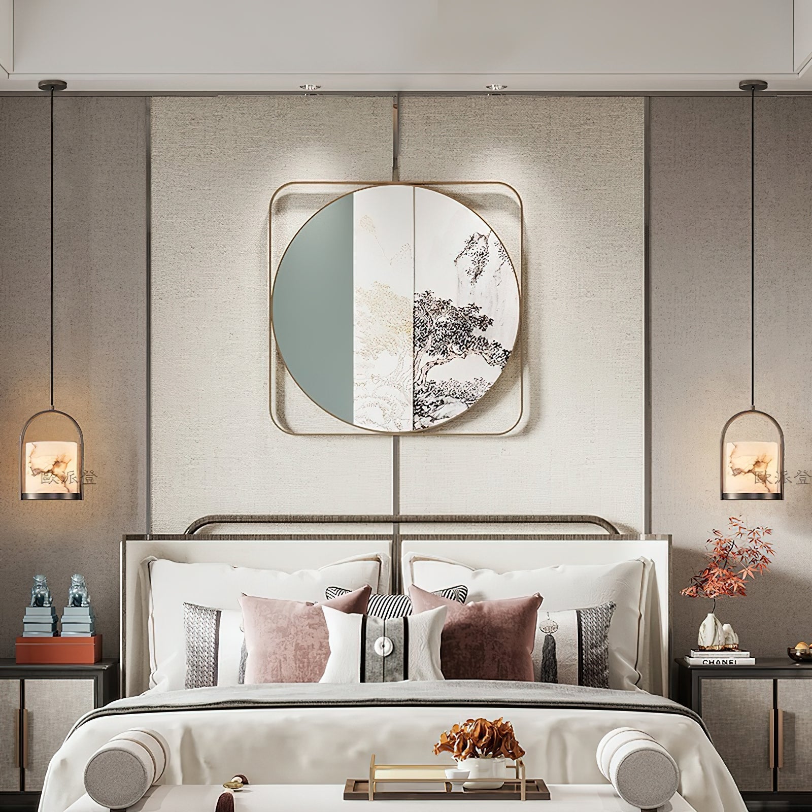 Jewel Lampe Pendante En Métal Laiton Et Albâtre Minimaliste Moderne - Neutralighting
