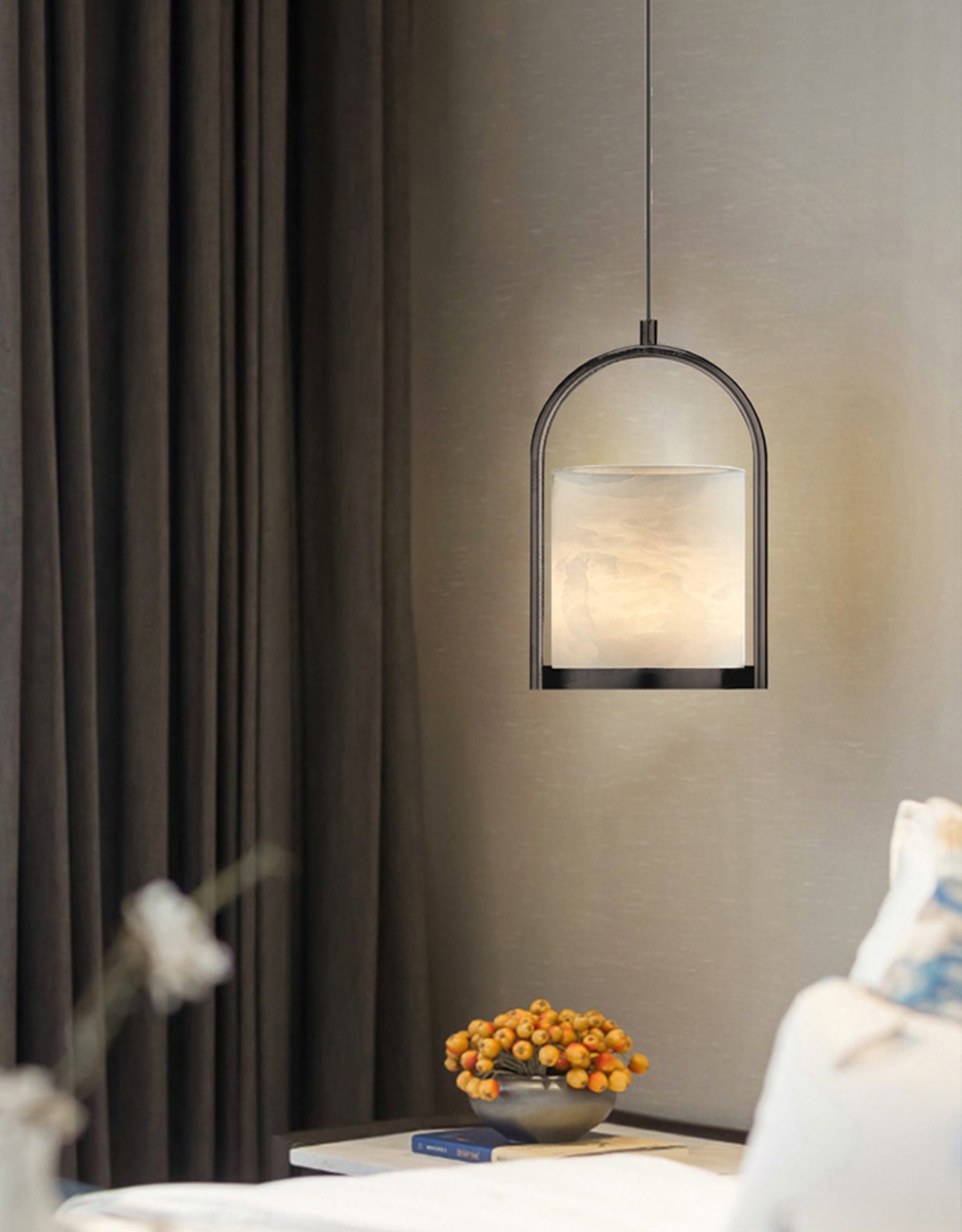 Jewel Lampe Pendante En Métal Laiton Et Albâtre Minimaliste Moderne - Neutralighting