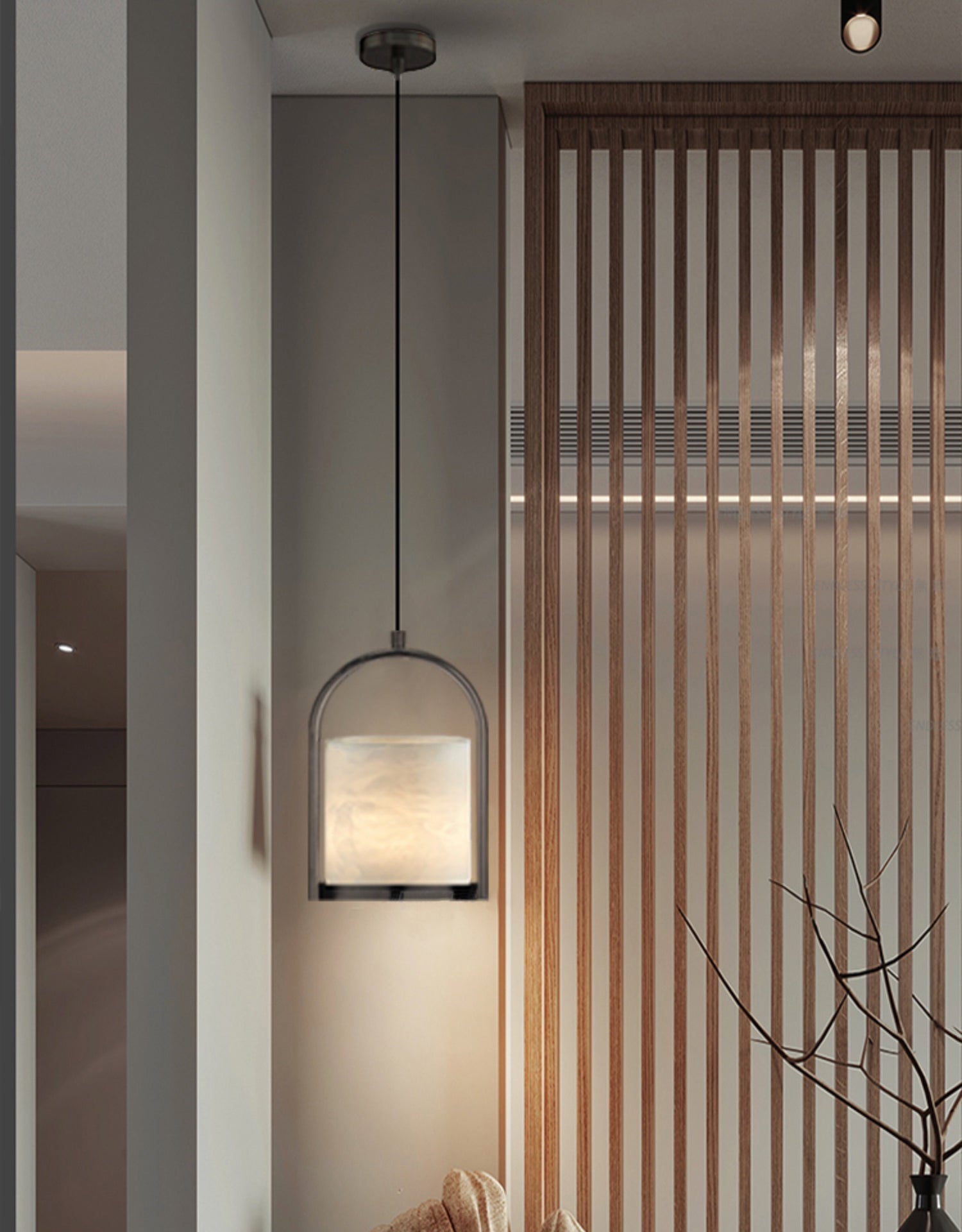 Jewel Lampe Pendante En Métal Laiton Et Albâtre Minimaliste Moderne - Neutralighting
