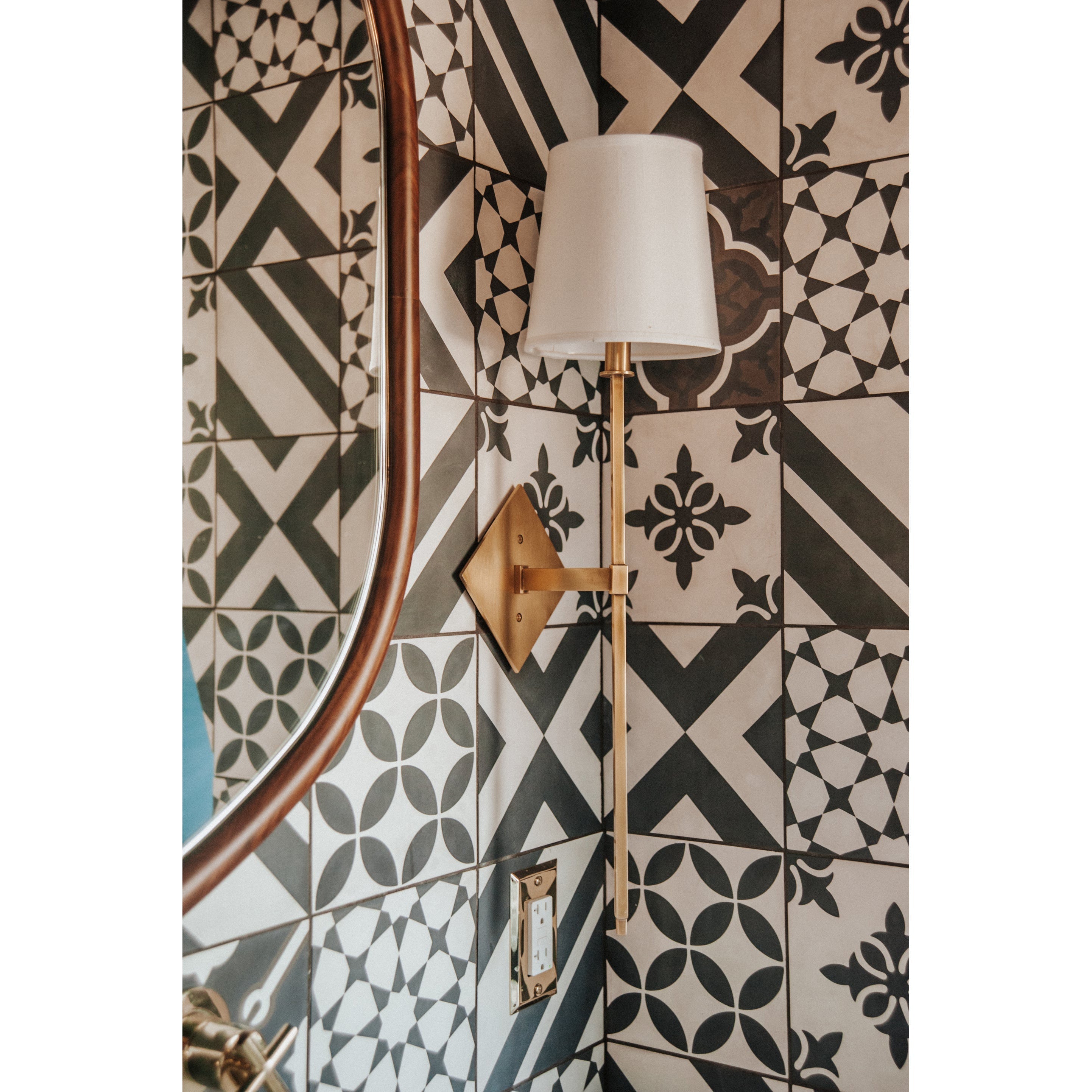 Kismet Lampe Murale En Métal Laiton Et Tissu Minimaliste Moderne - Neutralighting