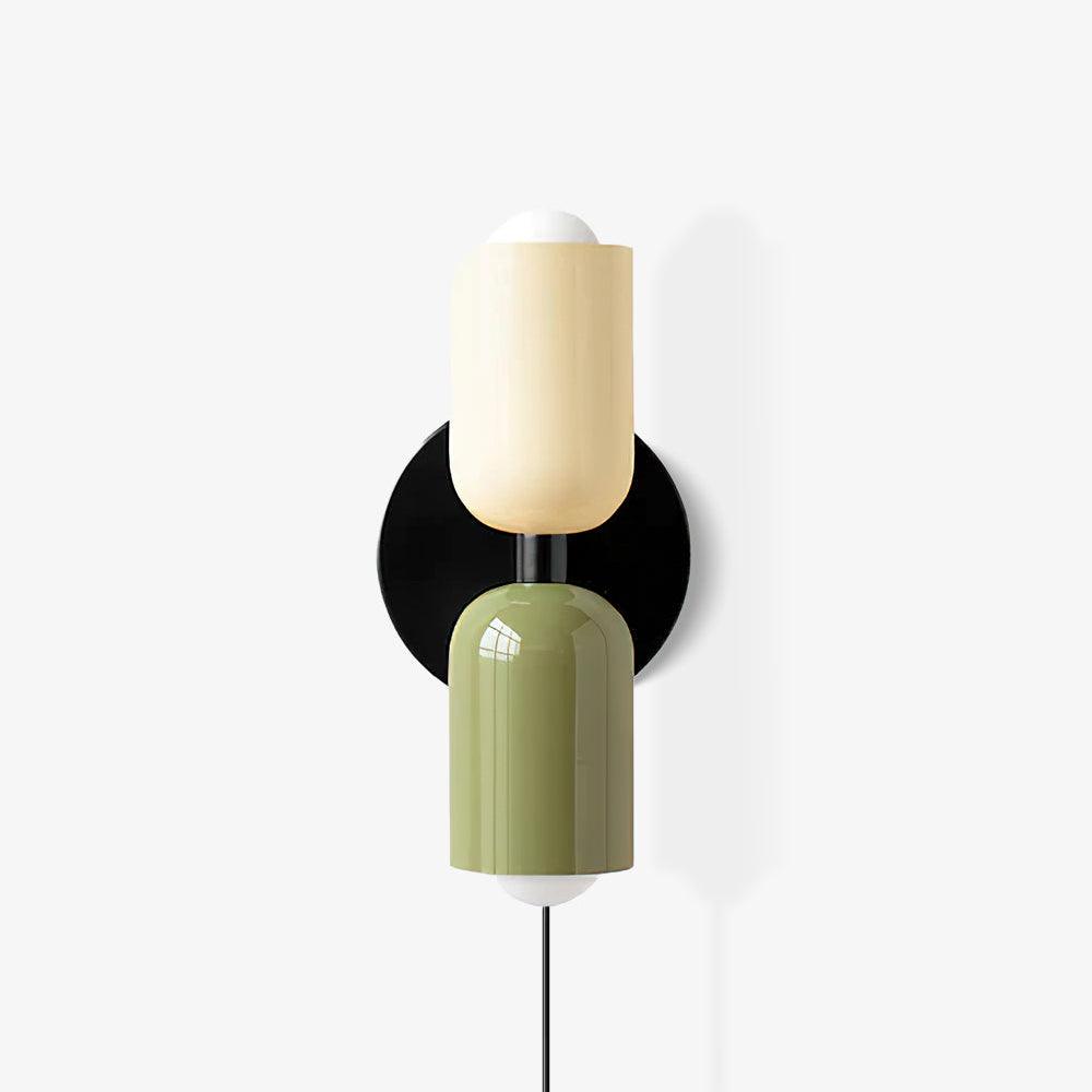 Lustra Wall Lamp Green Black Minimalist Plug-In - Neutralighting