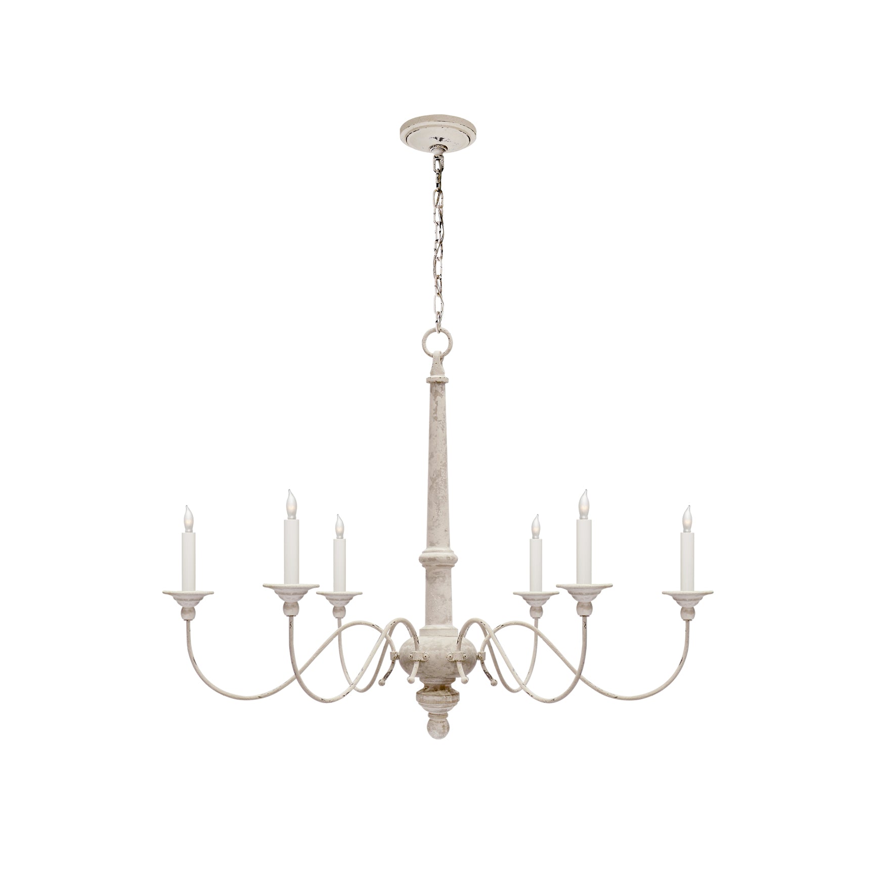 Zoliria Lustre Métal Blanc Ancien Luxe Postmoderne - Neutralighting