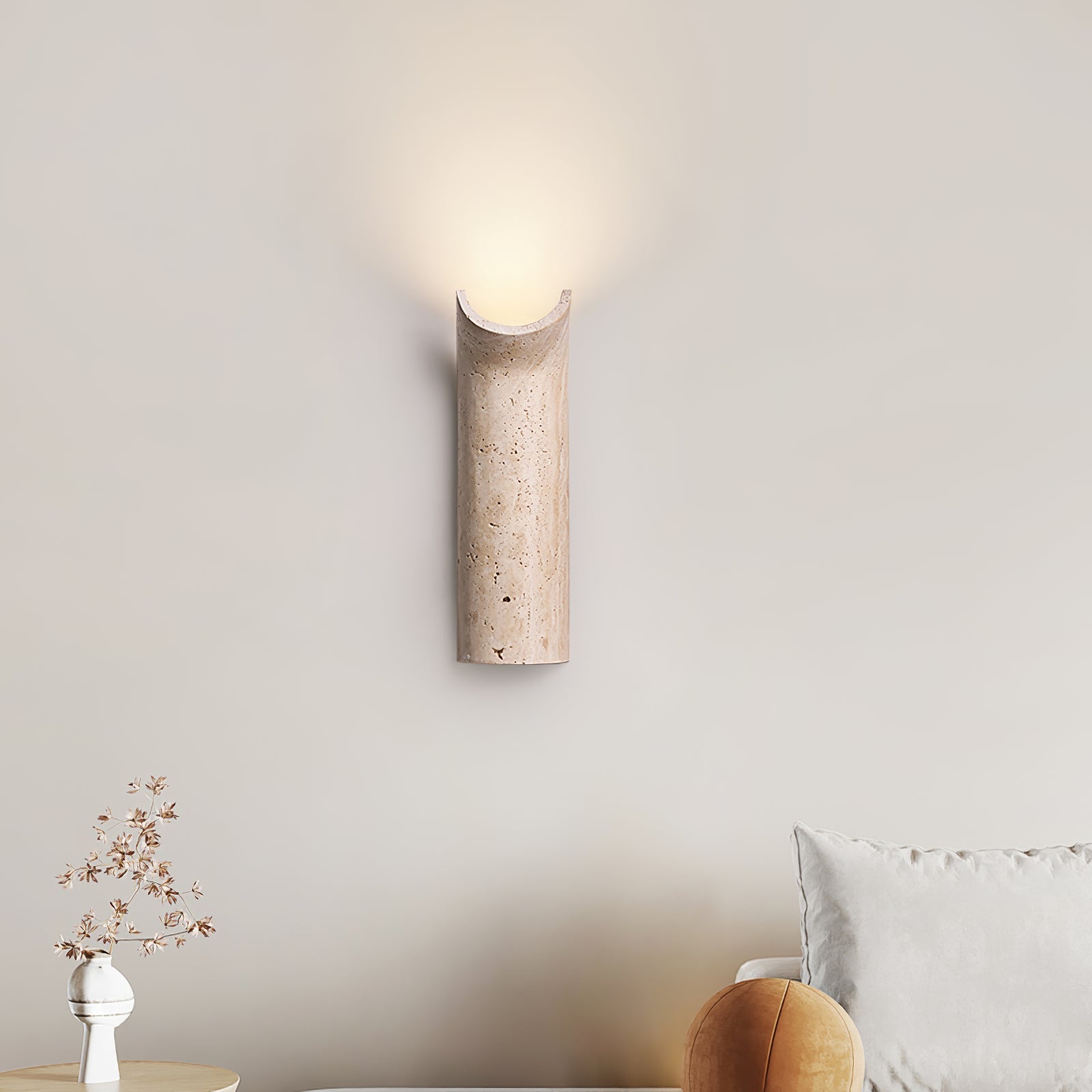 Lycoris Applique Murale Conique en Travertin - Neutralighting