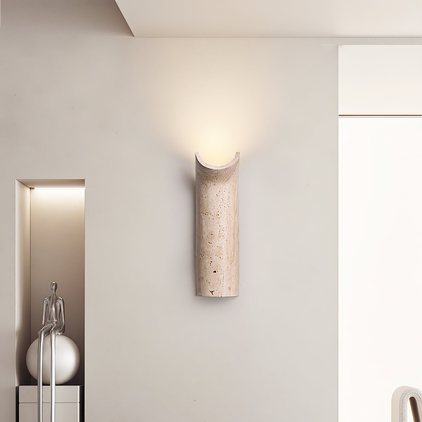 Lycoris Applique Murale Conique en Travertin - Neutralighting