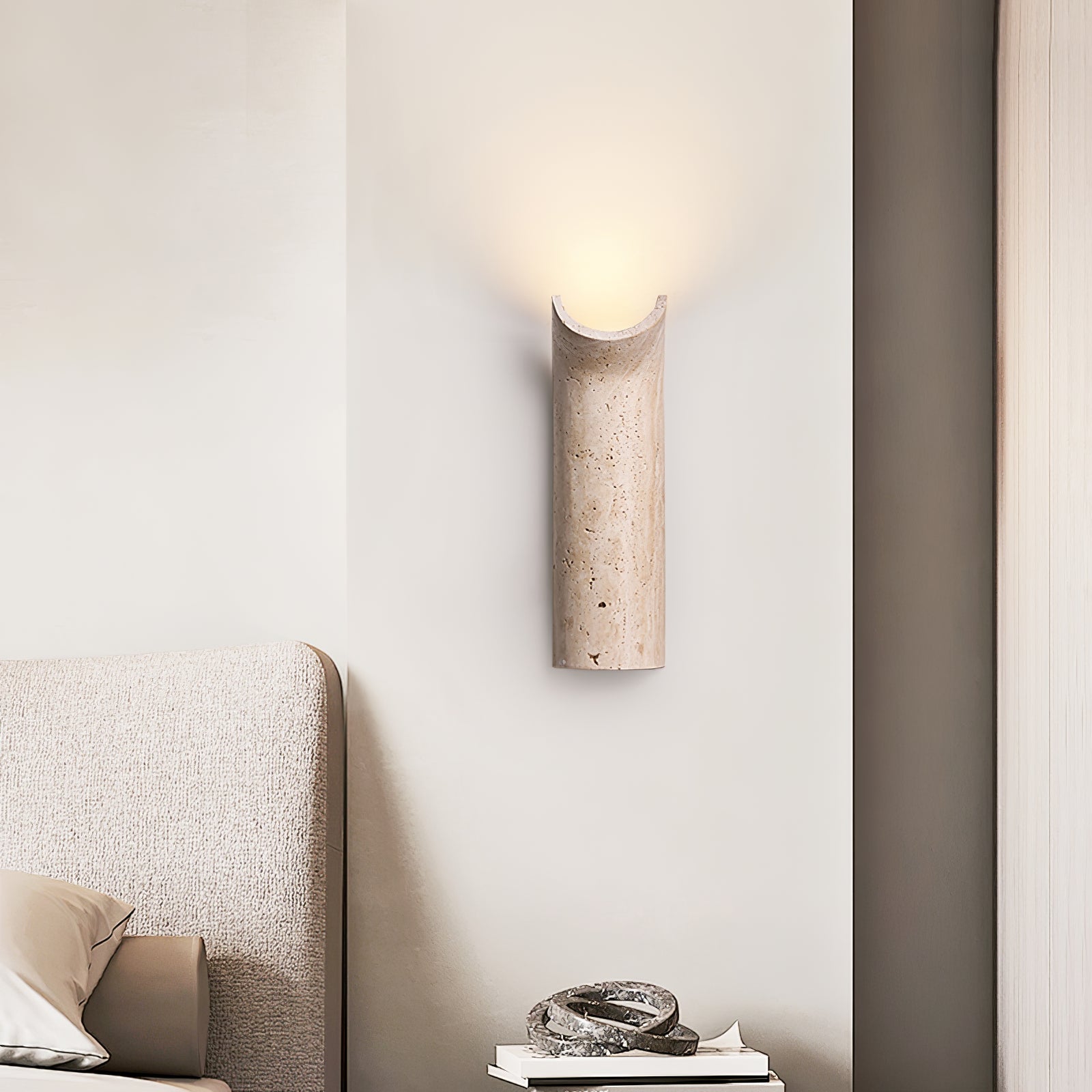 Lycoris Applique Murale Conique en Travertin - Neutralighting