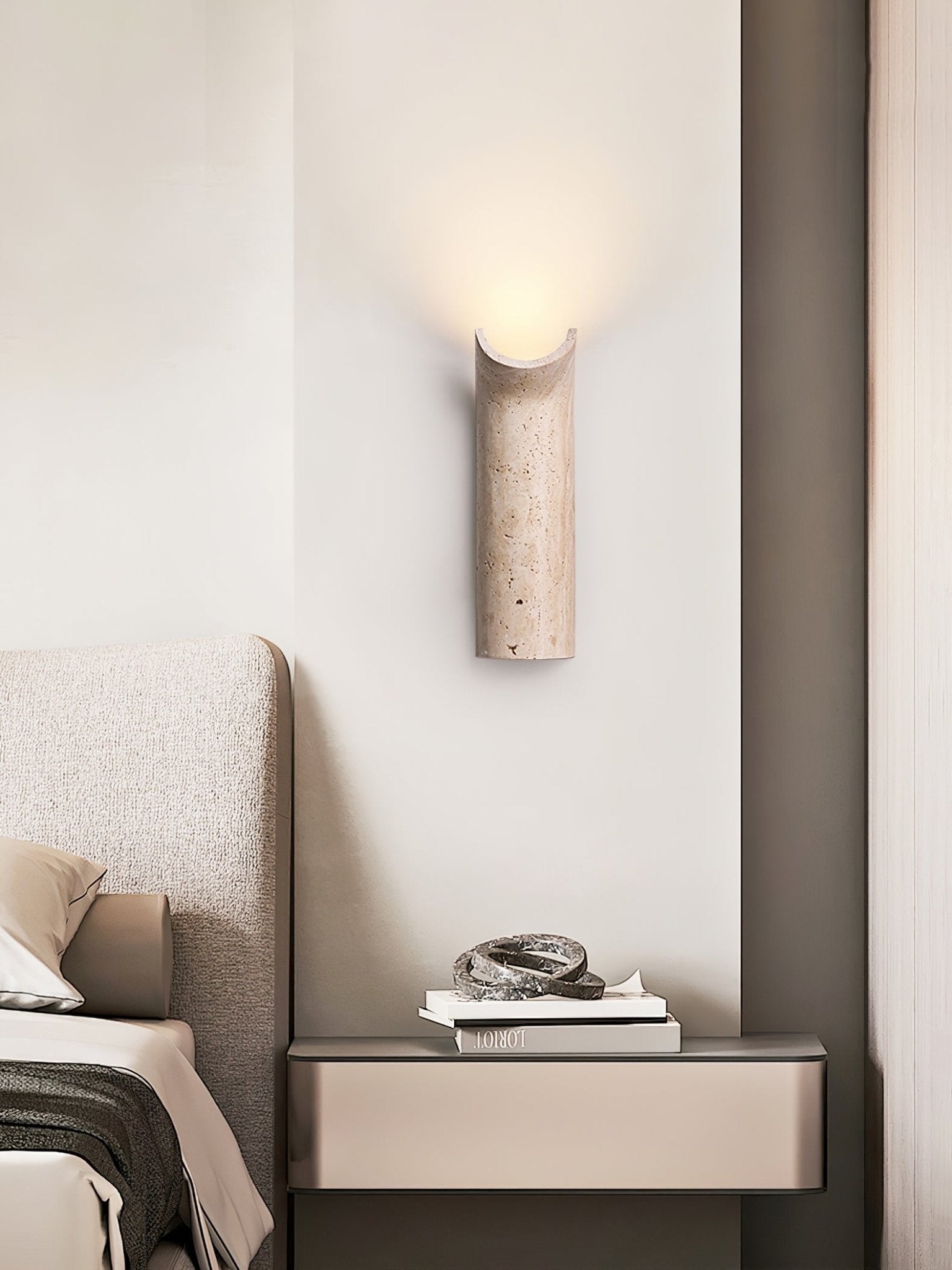 Lycoris Applique Murale Conique en Travertin - Neutralighting