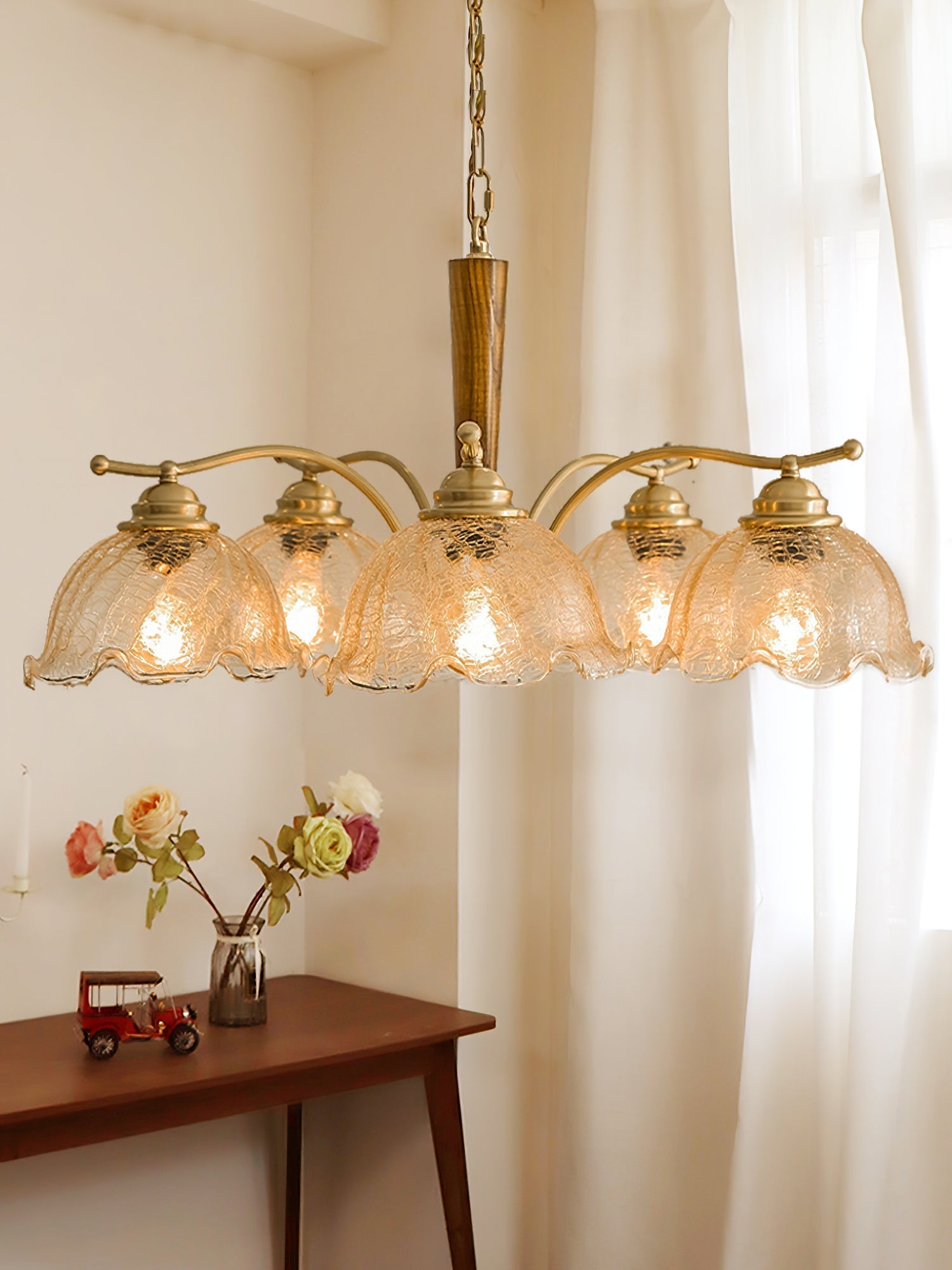 Ogle Lustre Métal Verre Fleur Créativité Individuelle - Neutralighting