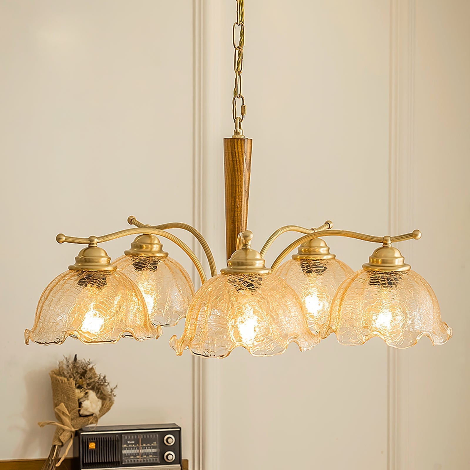 Ogle Lustre Métal Verre Fleur Créativité Individuelle - Neutralighting