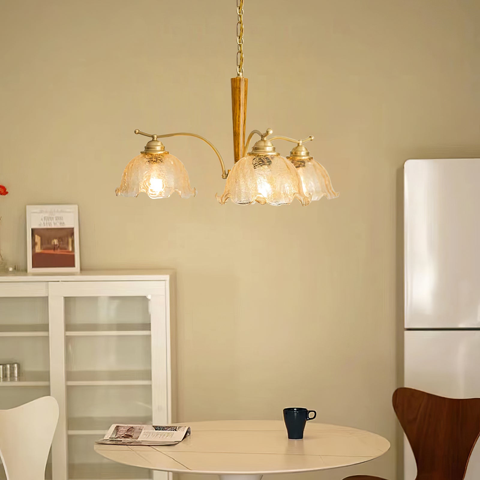 Ogle Lustre Métal Verre Fleur Créativité Individuelle - Neutralighting