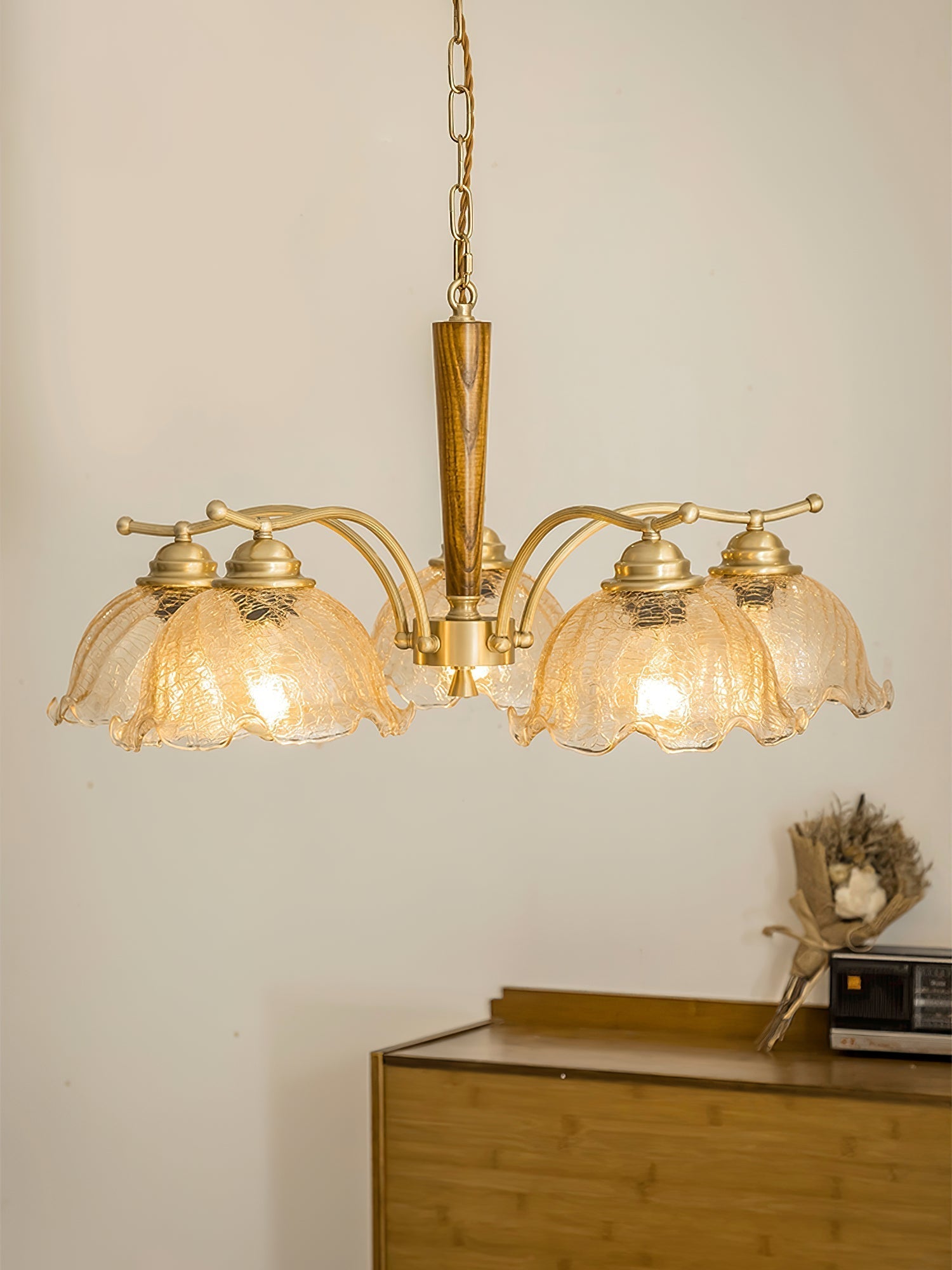Ogle Lustre Métal Verre Fleur Créativité Individuelle - Neutralighting
