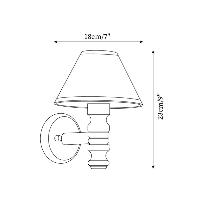 Wall Lamp with Cartoon Fabric Shade and Arm Kids Room - Letslighting