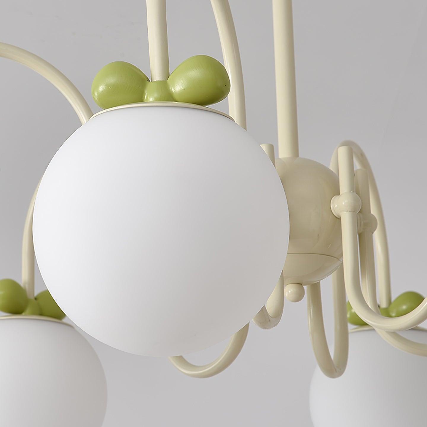 Cherry Lustre Globe Dépoli Branches Crème - Neutralighting