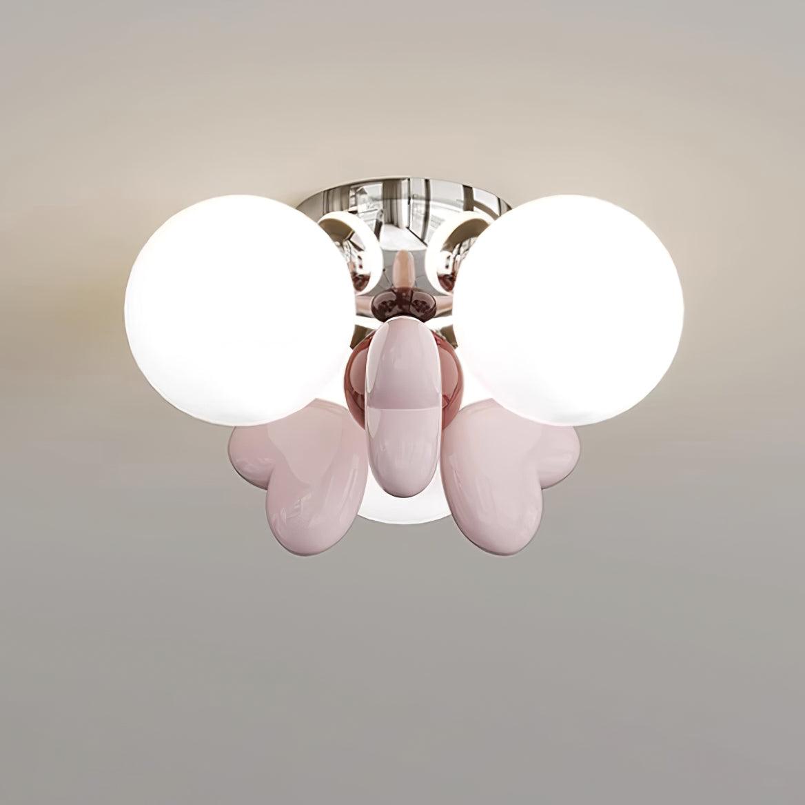 Nica Plafonnier Crème Globe Groupe Moderne Chambre - Neutralighting