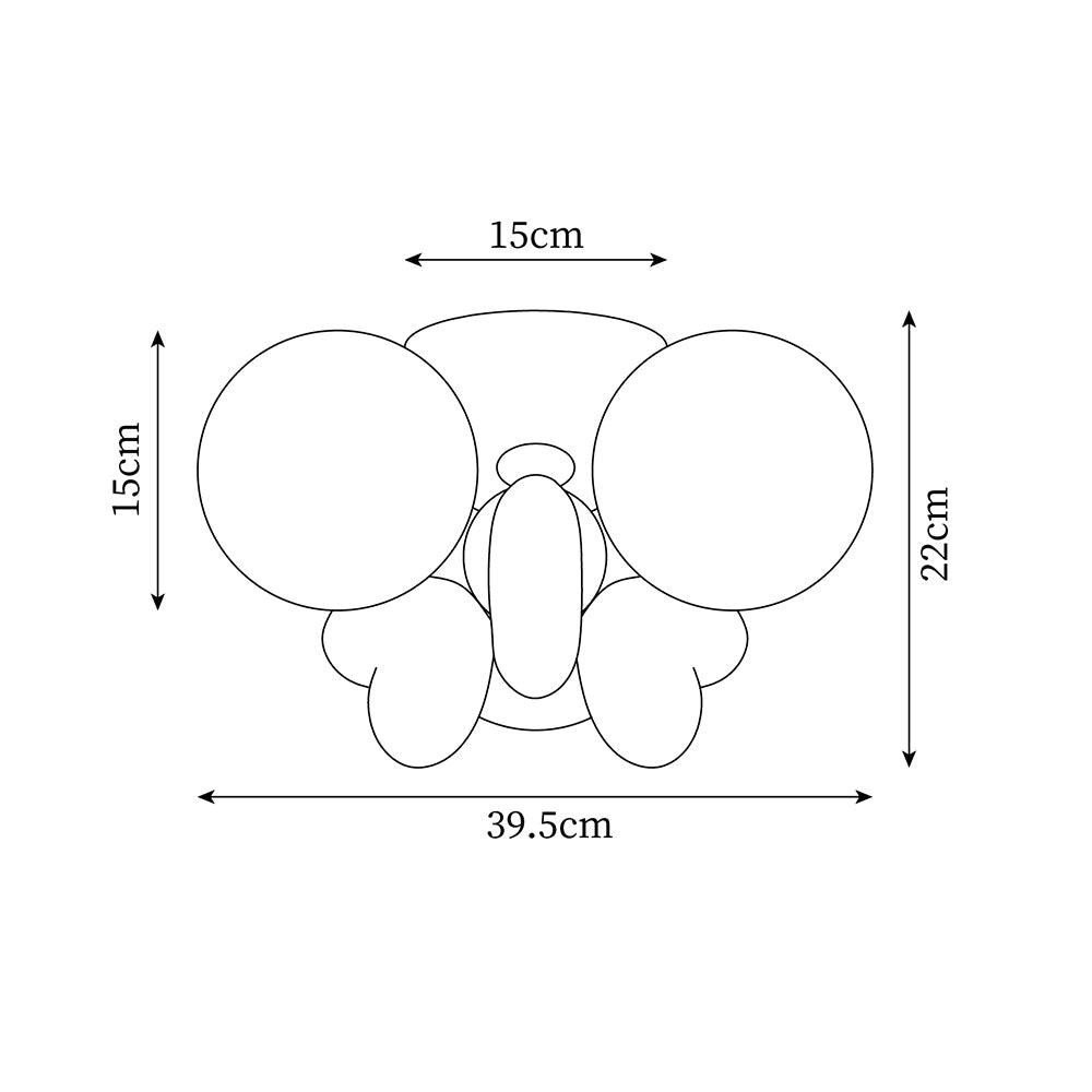 Nica Plafonnier Crème Globe Groupe Moderne Chambre - Neutralighting