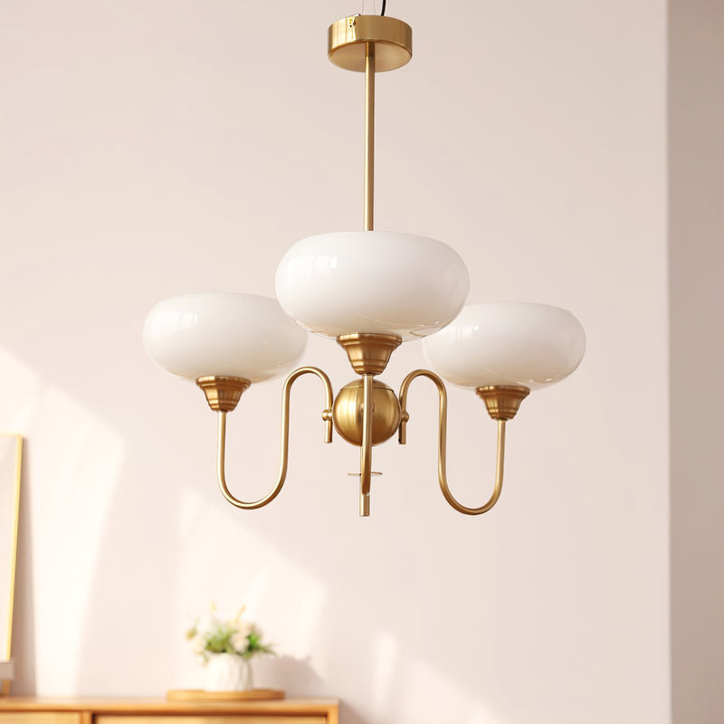 Arisha Vintage LED Métal Verre Lustre Salon