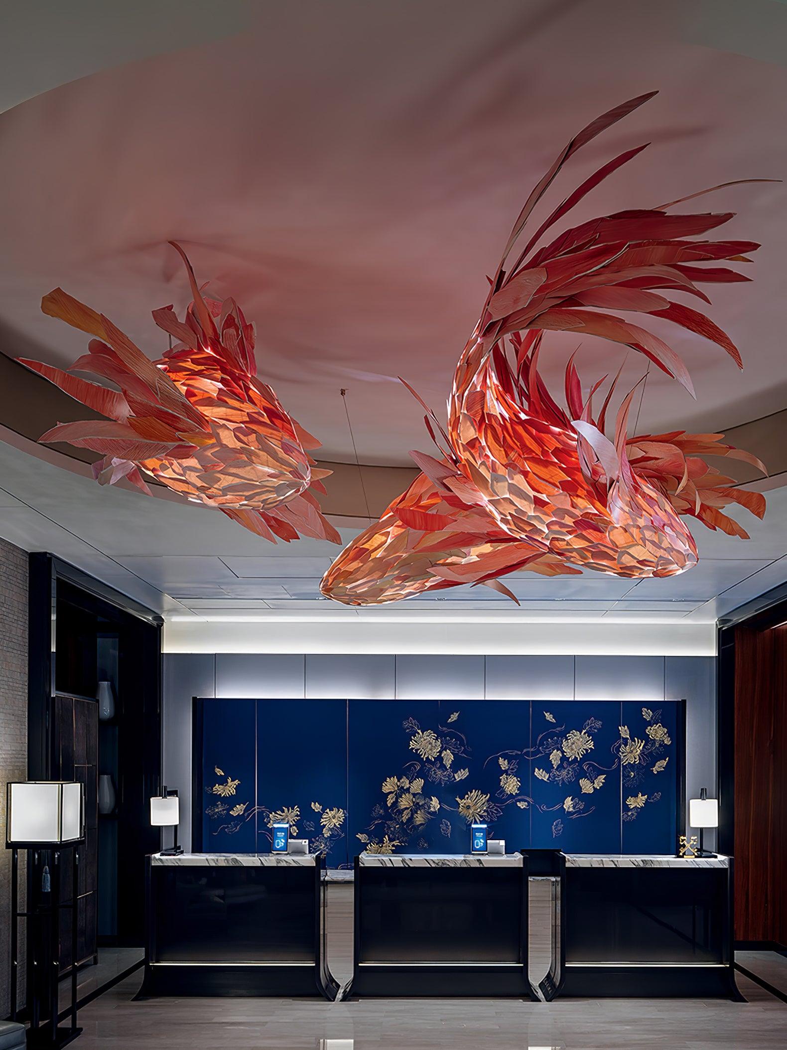 Vamararae Suspension Koi tourbillon cramoisi - Neutralighting